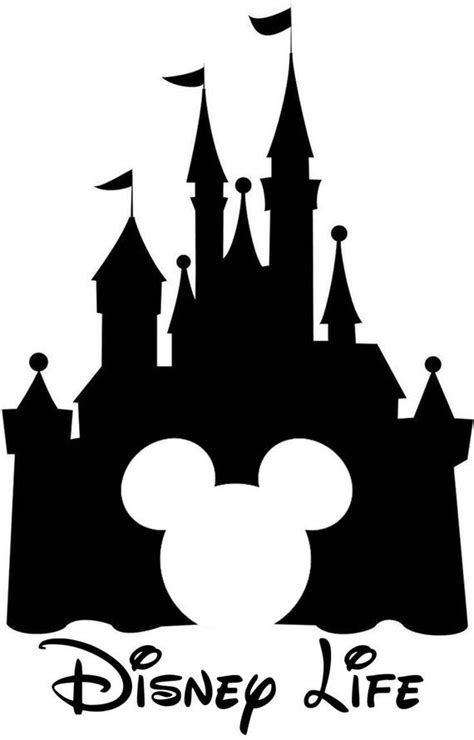 Disney Castle With Mickey Disney Life Vinyl Car Decal Glitter