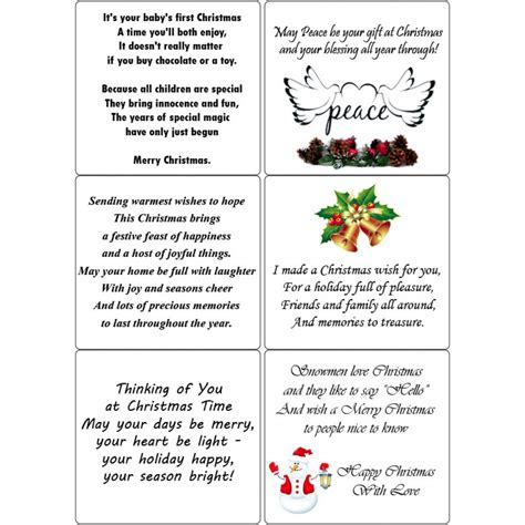 Peel Off Christmas Verses 1 Sticky Verses For Handmade Cards And Crafts