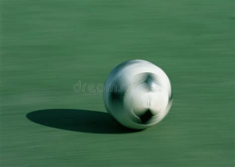 Rolling A Ball On The Green Lawn Stock Photo Image Of Lawn Sport
