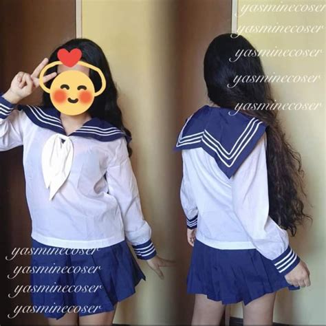 Navy Blue Seifuku Japanese School Sailor Uniform Cosplay Costume