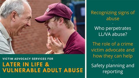 Victim Advocacy Services For Later In Life And Vulnerable Adult Abuse