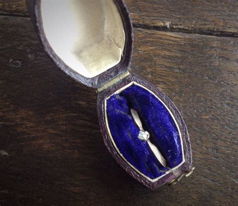 Antique Ring Box Engagement Or Wedding Ring Presentation Etsy