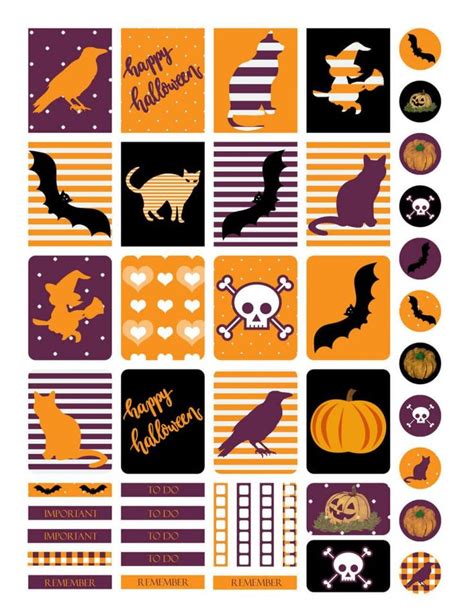 17 Free Halloween Planner Stickers Free Planner Stickers Planner
