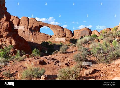 Skyline Arch At Arches National Park Usa Utah Stock Photo Alamy