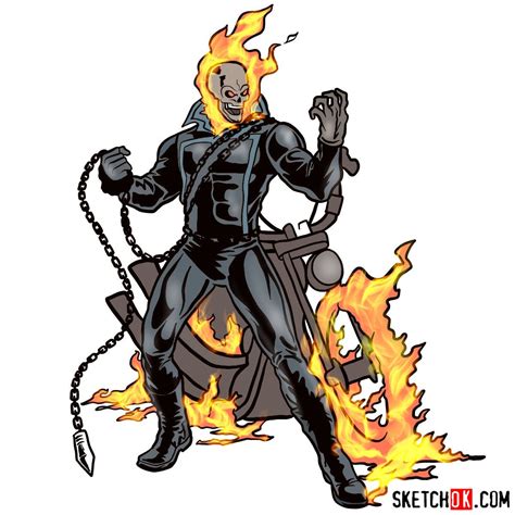 Fb.iten gaming insta.i10 gaming wellcome to my channel i10 gaming. How to draw Ghost Rider with his flaming bike - SketchOk ...