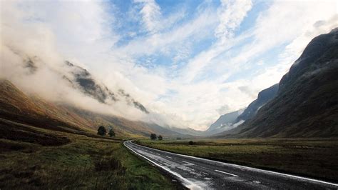 Empty Road Clouds Mountains Hd Wallpapers Wallpaper Cave