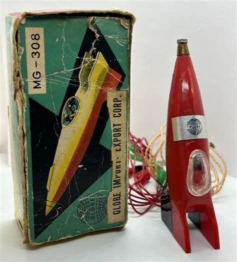 Vintage Miniman Radio Co Rocket Germanium Crystal Radio Mg 308 Globe