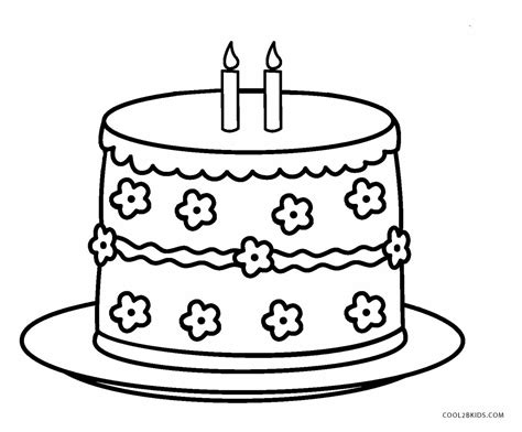 Color pictures of piñatas, birthday cakes, balloons, presents and more! Free Printable Birthday Cake Coloring Pages For Kids