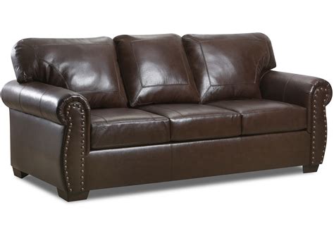 Lane Furniture 2075 03 Alden Chestnut Leather Sofa At Sutherlands