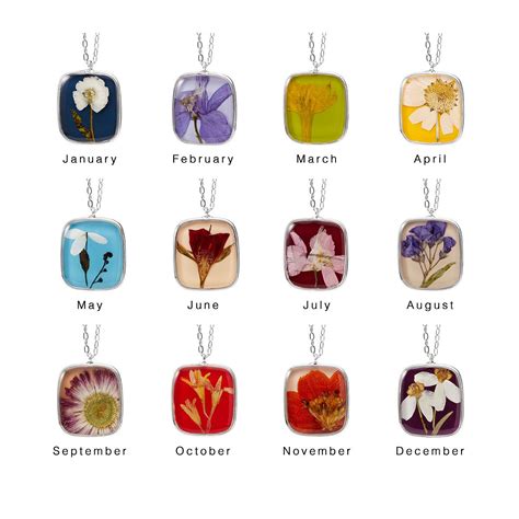 The giving of flowers as gifts to celebrate birthdays is believed to have started during the roman empire. Birth Month Flower Necklace | Birth month flowers, Month ...