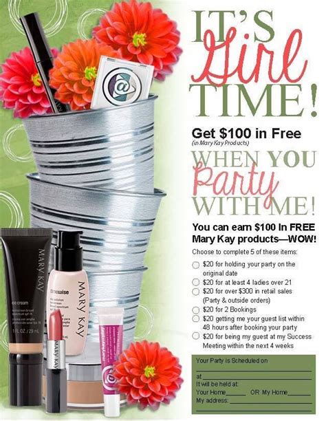 hostess rewards mary kay hostess mary kay cosmetics mary kay business