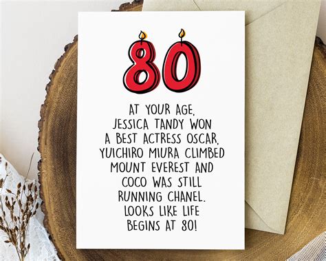 Funny 80th Birthday Card Printable 80th Birthday Gift For Men Etsy