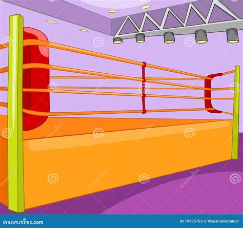 Cartoon Background Of Boxing Ring Stock Illustration Illustration Of
