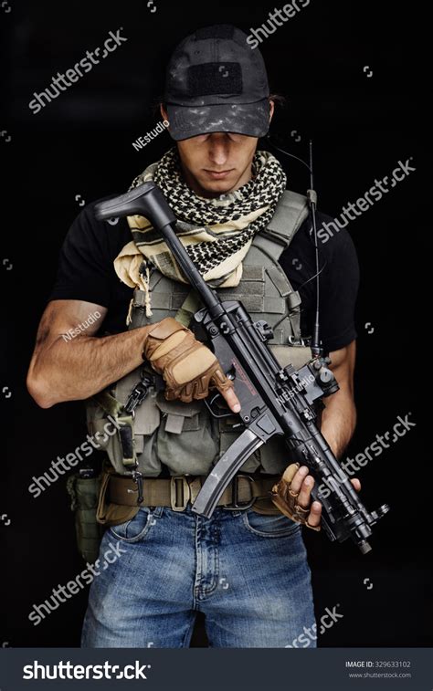 Private Military Contractor During Special Secret Stock Photo Edit Now