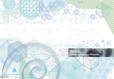 The Science And Mathematics Abstract Background Stock Illustration