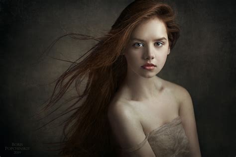 Bakgrundsbilder ansikte kvinnor rödhårig porträtt långt hår nakna axlar fotografi