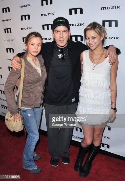 Bree Olson Charlie Sheen And Natalie Kenly Attend The Official News