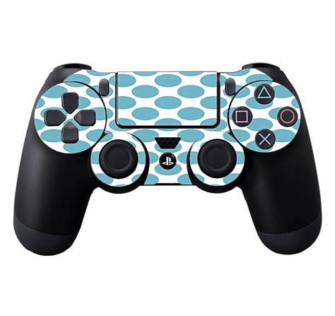 Skins Decals For Ps4 Playstation 4 Controller Teal Blue Polka Dots
