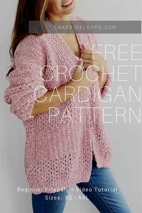 Delaney Velvet Crochet Cardigan FREE Pattern Lakeside Loops