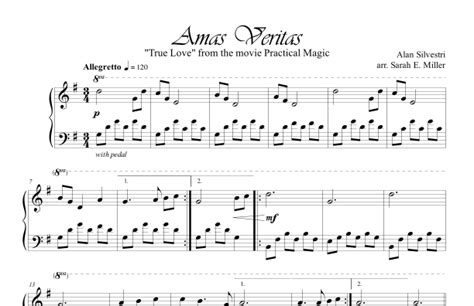 Amas Veritas Sheet Music Alan Silvestri Easy Piano