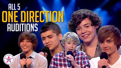 All 5 One Direction First Auditions On X Factor Youtube