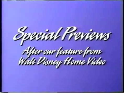 Special Previews After Our Feature from Walt Disney Home Video - YouTube