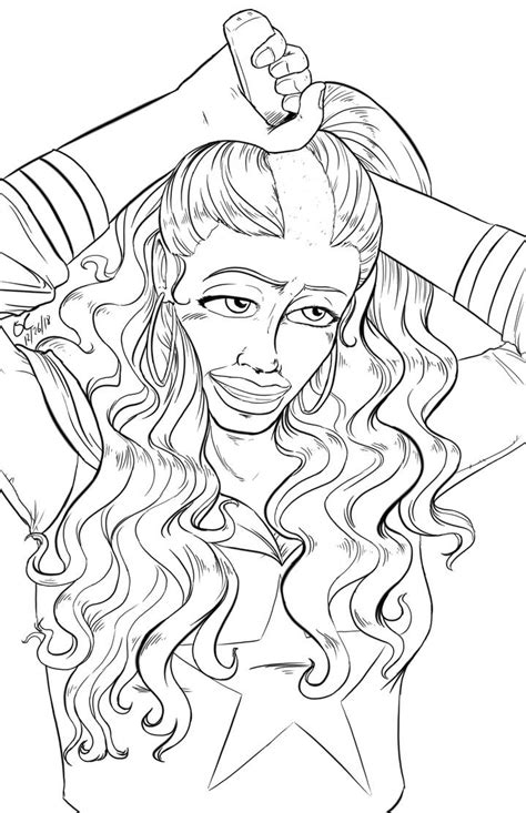 America Chavez Shaves Her Head Lineart By Danielwartist On Deviantart