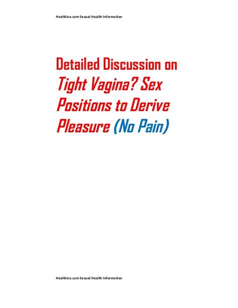 Tight Vagina Sex Positions To Derive Pleasure In No Pain Healthise