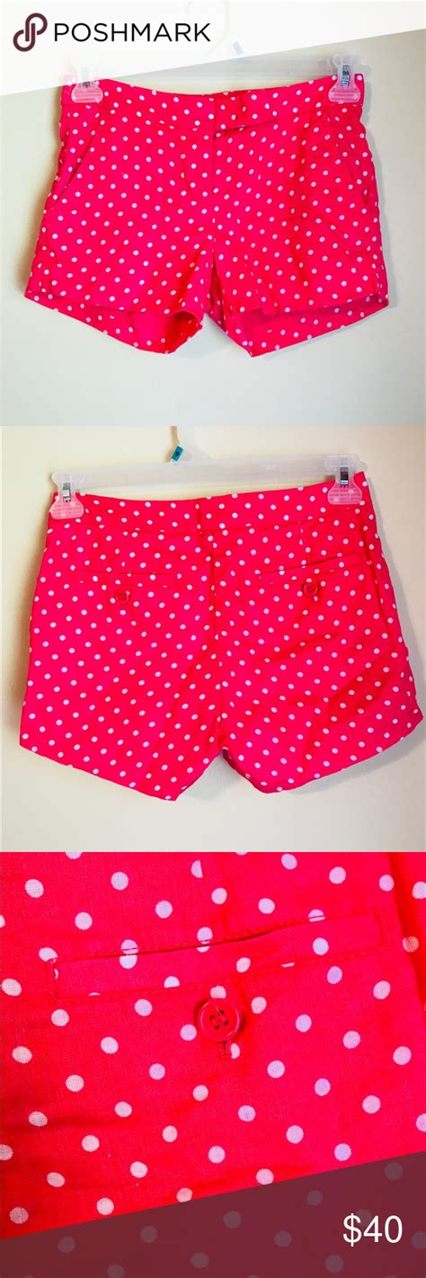 J Crew Pink Polka Dot Shorts Size Polka Dot Shorts Clothes Design Pink Polka Dots