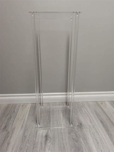 Tall Acrylic Rectangle Clear Flower Stand Table Centerpiece Etsy