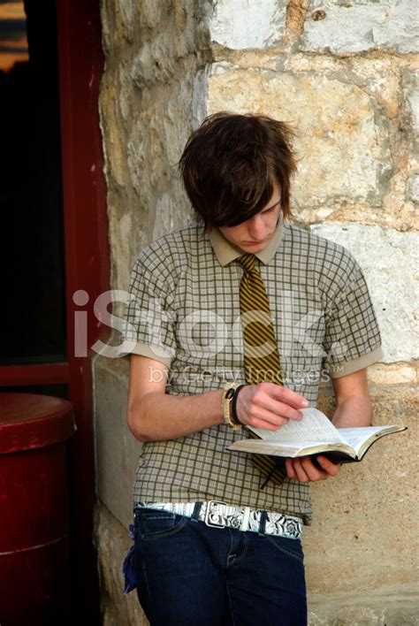 Male Bible Teen Studying Stock Photo Royalty Free Freeimages