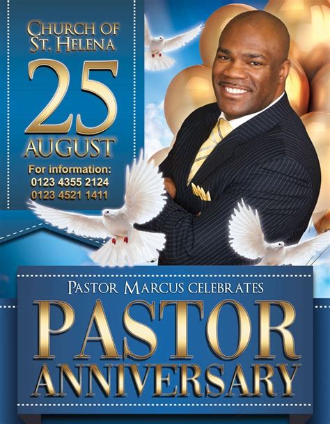 Pastor Anniversary Free Flyer Psd Template By Elegantflyer