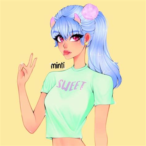 Draw A Super Cute Anime Girl For You By Minticaramel Fiverr