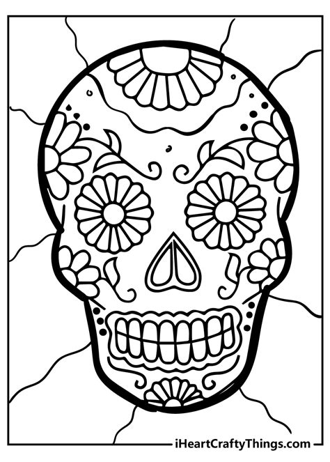 Printable Skull Coloring Pages Printable Skull Images Sugar Skulls