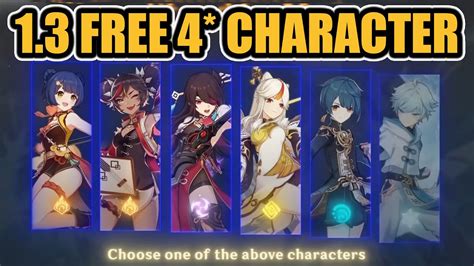 13 Free 4 Star Characters And More Genshin Impact Youtube