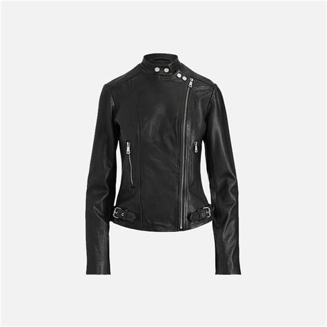 Women S Black Biker Style Classic Leather Jacket The Leather Jacketer