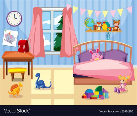 A Kids Bedroom Interior Royalty Free Vector Image