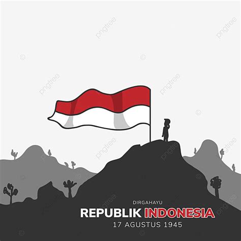 Gambar Dirgahayu Republik Indonesia Alias Hari Kemerdekaan Dengan Bendera Indonesia Di Atas