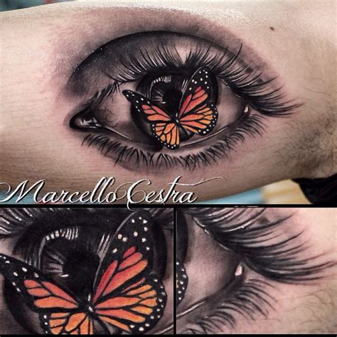 Real Eye With Butterfly Used Cheyenne Tattoo Machines And Sacred Color