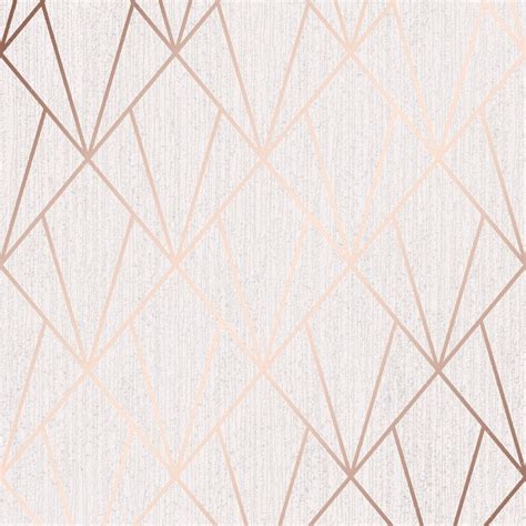 Indra Geometric Glitter Wallpaper Rose Gold Wallpaper