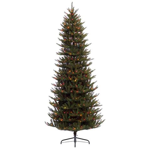 How many feet of lights do you need for a christmas tree? Puleo International 9 ft. Pre-Lit Incandescent Slim Fraser ...