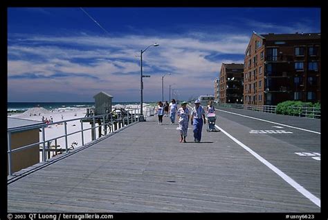 Picturephoto Boardwalk On Long Beach Long Island New York Usa