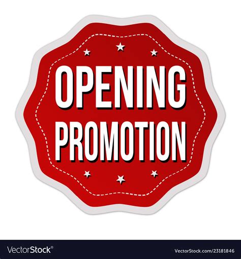 Opening Promotion Label Or Sticker Royalty Free Vector Image