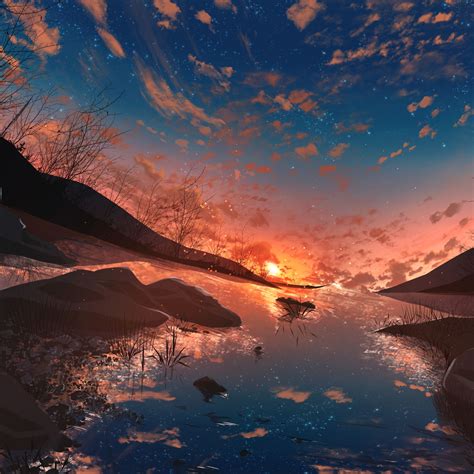 Sunset Background Anime Download 1920x1080 Anime Landscape Sunset