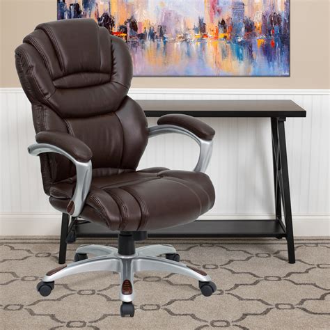 Flash Furniture High Back Brown Leathersoft Executive Swivel Ergonomic