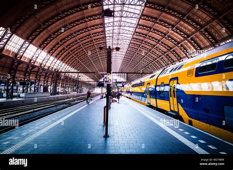 Amsterdam Centraal Train Station Railway Platform Netherlands Dutch