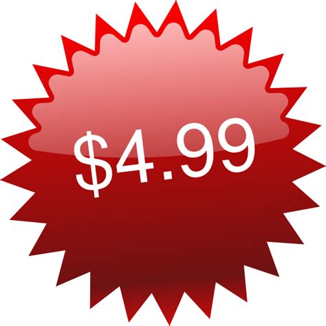 499 Red Star Price Tag Clip Art At Vector Clip Art Online