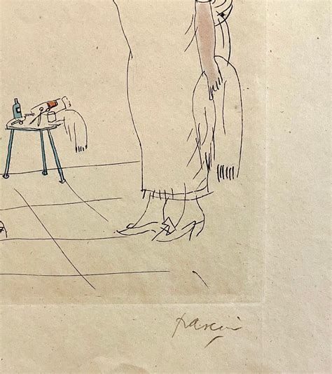 Jules Pascin Etching With Hand Watercolor Painting Jules Pascin