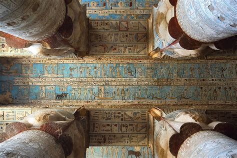Most Magnificent Egyptian Temple Artwork At Hathor Temple Elmens