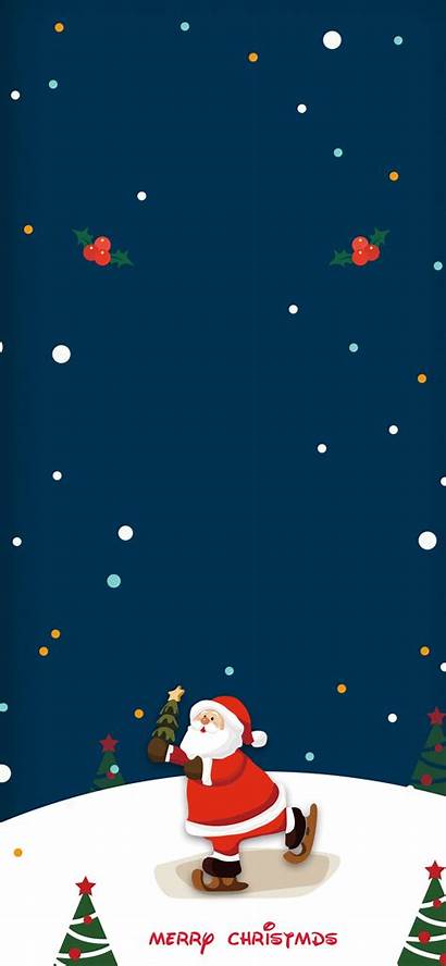 Iphone Christmas Wallpapers Cartoon Santa Xr Xs
